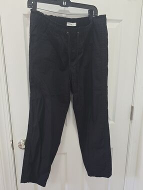 Sonoma Black Drawstring Joggers with Elastic Waist